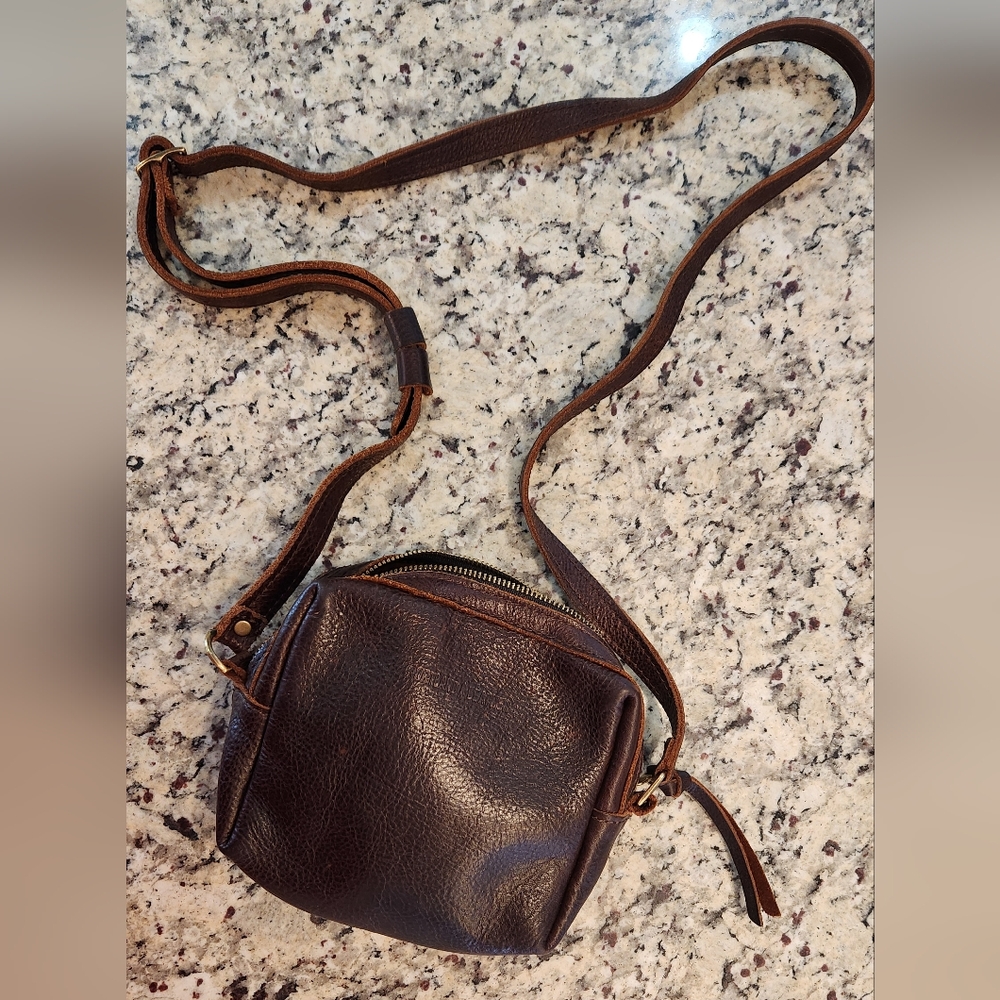 Portland Leather Almost Perfect' Mesa Mini Crossbody - Coldbrew